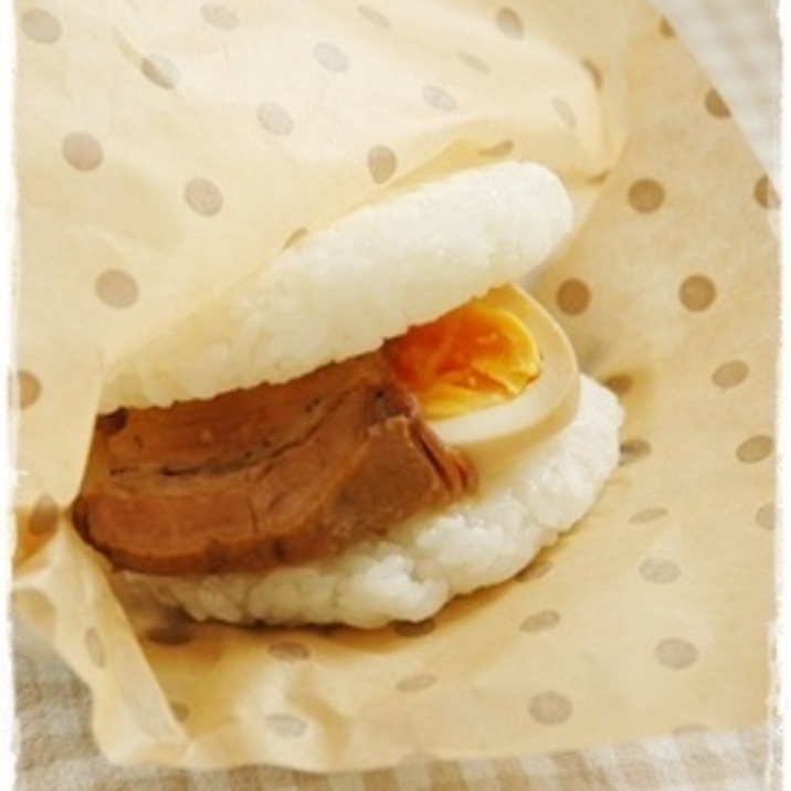 角煮&煮卵✿ライスバーガー